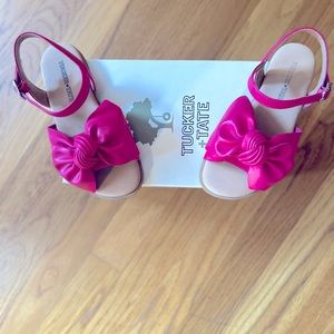 Tucker & Tate Fuschia Faux Leather Sandal; Size 11